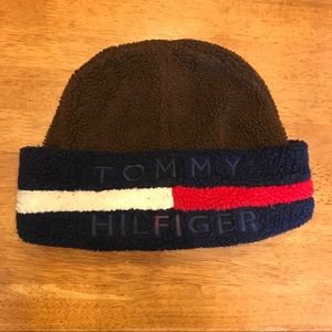 Brown Vintage Tommy Hilfiger Beanie Cap Hat